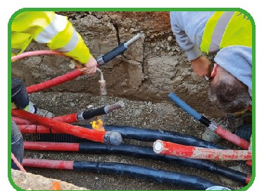 Cable trenching team